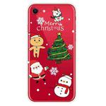 For iPhone SE 2022 / SE 2020 / 8 / 7 Christmas Series Clear TPU Protective Case(4 Cartoons)