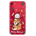 For iPhone SE 2022 / SE 2020 / 8 / 7 Christmas Series Clear TPU Protective Case(Stacked Doll)