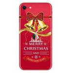 For iPhone SE 2022 / SE 2020 / 8 / 7 Christmas Series Clear TPU Protective Case(Golden Bell)