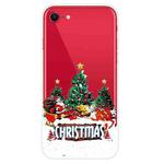 For iPhone SE 2022 / SE 2020 / 8 / 7 Christmas Series Clear TPU Protective Case(Retro Old Man)