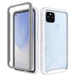 For Google Pixel 4a 5G Starry Sky Solid Color Series Shockproof PC + TPU Protective Case(White)
