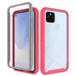 For Google Pixel 4a 5G Starry Sky Solid Color Series Shockproof PC + TPU Protective Case(Red)