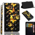 For Samsung Galaxy S20 FE 3D Painted Pattern Horizontal Flip TPU + PU Leather Case with Holder & Wallet & Card Slots & Lanyard(Gold Butterfly)