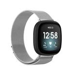 For Fitbit Versa 3 Milanese  Watch Band, Size:L 230mm(Silver)