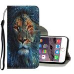 Coloured Drawing Pattern Horizontal Flip PU Leather Case with Holder & Card Slots & Wallet & Lanyard For iPhone 6 & 6s(Lion)