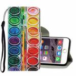 Coloured Drawing Pattern Horizontal Flip PU Leather Case with Holder & Card Slots & Wallet & Lanyard For iPhone 6 Plus & 6s Plus(Eye Shadow)