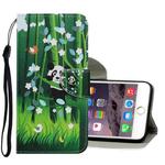 Coloured Drawing Pattern Horizontal Flip PU Leather Case with Holder & Card Slots & Wallet & Lanyard For iPhone 8 & 7(Panda)