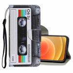 For iPhone 12 mini Coloured Drawing Pattern Horizontal Flip PU Leather Case with Holder & Card Slots & Wallet & Lanyard (Tape)