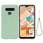 For LG K51S Pure Color Liquid Silicone Shockproof Full Coverage Case(Green)