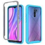 For Xiaomi Redmi 9 Starry Sky Solid Color Series Shockproof PC + TPU Protective Case(Sky Blue)