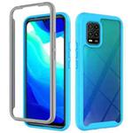 For Xiaomi 10 Lite 5G Starry Sky Solid Color Series Shockproof PC + TPU Protective Case(Sky Blue)