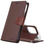 GOOSPERY SONATA DIARY Horizontal Flip Leather Case with Holder & Card Slots & Wallet For iPhone 12 Mini(Brown)
