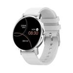 WB05 1.2 inch AMOLED Color Screen IP67 Waterproof Smart Watch, Support Sleep Monitor / Heart Rate Monitor / Blood Pressure Monitoring, Style:Silicone Strap(White)
