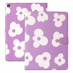 Flower Pattern Horizontal Flip Leather Case with Holder & Sleep / Wake-up Function For iPad Pro 10.5 inch & Air (2019)(Purple)