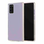 For Samsung Galaxy Note 20 TPU + Acrylic Anti-fall Mirror Phone Protective Case(Light Purple)