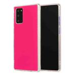 For Samsung Galaxy Note 20 TPU + Acrylic Anti-fall Mirror Phone Protective Case(Rose Red)