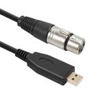 US18 USB to XLR Female Microphone Recording Cable, Cable Length:2m(Black)