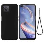 For OPPO A92s / Reno4 Z 5G Pure Color Liquid Silicone Shockproof Full Coverage Case(Black)