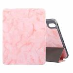 Marble Texture Pattern Horizontal Flip Leather Case, with Three-folding Holder & Sleep / Wake-up For iPad Air 2022 / 2020 10.9(Pink)