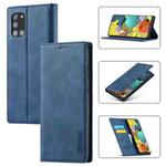 For Samsung Galaxy A51 / M40s LC.IMEEK Strong Magnetism Ultra-thin Horizontal Flip Shockproof Matte TPU + PU Leather Case with Holder & Card Slots & Wallet(Blue)
