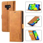 For Samsung Galaxy Note9 LC.IMEEK Strong Magnetism Ultra-thin Horizontal Flip Shockproof Matte TPU + PU Leather Case with Holder & Card Slots & Wallet(Brown)