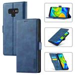 For Samsung Galaxy Note9 LC.IMEEK Strong Magnetism Ultra-thin Horizontal Flip Shockproof Matte TPU + PU Leather Case with Holder & Card Slots & Wallet(Blue)