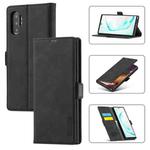 For Samsung Galaxy Note10+ LC.IMEEK Strong Magnetism Ultra-thin Horizontal Flip Shockproof Matte TPU + PU Leather Case with Holder & Card Slots & Wallet(Black)