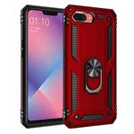 For OPPO A5 / A3s Shockproof TPU + PC Protective Case with 360 Degree Rotating Holder(Red)