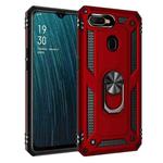 For OPPO A5s Shockproof TPU + PC Protective Case with 360 Degree Rotating Holder(Red)