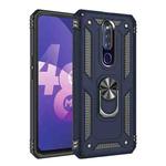 For OPPO F11 Pro Shockproof TPU + PC Protective Case with 360 Degree Rotating Holder(Blue)