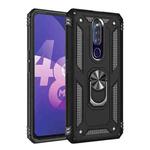 For OPPO F11 Pro Shockproof TPU + PC Protective Case with 360 Degree Rotating Holder(Black)