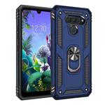 For LG K50 & Q60 Shockproof TPU + PC Protective Case with 360 Degree Rotating Holder(Blue)