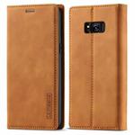 For Samsung Galaxy S8 LC.IMEEKE Strong Magnetism Ultra-thin Horizontal Flip Shockproof Matte TPU + PU Leather Case with Holder & Card Slots & Wallet(Brown)