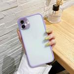 For iPhone 11 Electroplating All-Inclusive Pure TPU Protective Case with Metal Lens Cover (Purple)