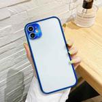 For iPhone 11 Electroplating All-Inclusive Pure TPU Protective Case with Metal Lens Cover (Blue)