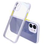 Tire Side Texture Contrast Button Shockproof PC + TPU Phone Protective Case For iPhone 12 Mini(Violet)