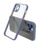 Tire Side Texture Contrast Button Shockproof PC + TPU Phone Protective Case For iPhone 12 Pro(Gray Blue)