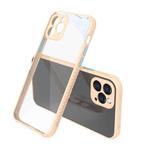 Tire Side Texture Contrast Button Shockproof PC + TPU Phone Protective Case For iPhone 12 Pro(Apricot)