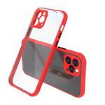 Tire Side Texture Contrast Button Shockproof PC + TPU Phone Protective Case For iPhone 12 Pro(Red)
