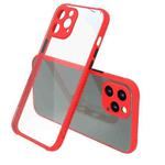 Tire Side Texture Contrast Button Shockproof PC + TPU Phone Protective Case For iPhone 12 Pro Max(Red)