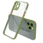 Tire Side Texture Contrast Button Shockproof PC + TPU Phone Protective Case For iPhone 12 Pro Max(Army Green)