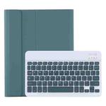 C098B Detachable ABS Ultra-thin Candy Colors Bluetooth Keyboard Tablet Case for iPad Air 4 10.9 inch (2020), with Stand & Pen Slot(Dark Green)