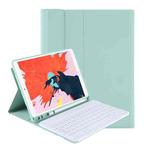 T098B Integrated Ultra-thin Candy Colors Bluetooth Keyboard Tablet Case for iPad Air 4 10.9 inch (2020), with Stand & Pen Slot(Light Green)