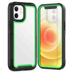 PC+TPU Color Frame Shockproof Phone Protective Case For iPhone 12 Mini(Green)