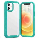 PC+TPU Color Transparent Shockproof Phone Protective Case For iPhone 12 Mini(Light Blue)