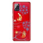 For Samsung Galaxy A31 Trendy Cute Christmas Patterned Case Clear TPU Cover Phone Cases(Two Snowflakes)