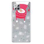 For Samsung Galaxy A42 5G Trendy Cute Christmas Patterned Case Clear TPU Cover Phone Cases(Hang Snowman)