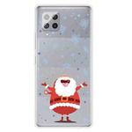 For Samsung Galaxy A42 5G Trendy Cute Christmas Patterned Case Clear TPU Cover Phone Cases(Santa Claus with Open Hands)