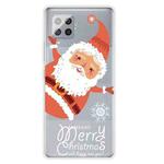For Samsung Galaxy A42 5G Trendy Cute Christmas Patterned Case Clear TPU Cover Phone Cases(Santa Claus)