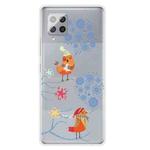 For Samsung Galaxy A42 5G Trendy Cute Christmas Patterned Case Clear TPU Cover Phone Cases(Two Snowflakes)